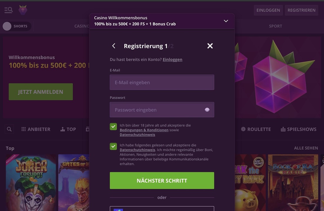 attrape Malina Casino bonus de tours gratuits publicité